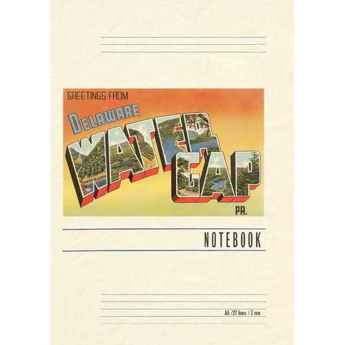 Vintage Lined Notebook Greetings from Delaware, Water Gap, Pennsylvania