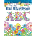 Creative Haven Beautiful Floral Alphabet Designs Coloring Book - Paperback