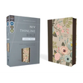 Niv, Thinline Bible, Large Print, Leathersoft, Floral, Zippered, Red Letter, Comfort Print - Imitation Leather