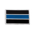 Law Enforcement Police Rectangle Blue Line Pins