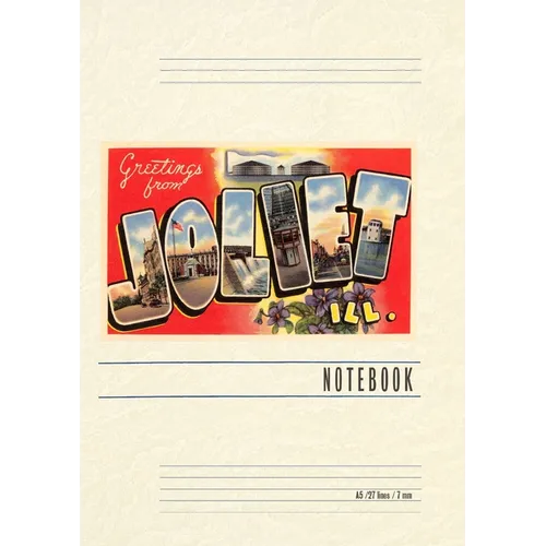 Vintage Lined Notebook Greetings from Joliet, Illinois - Paperback