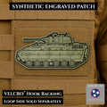 M2/M3 Bradley Fighting Vehicle Morale Patch, 1.4x3” | Made in USA | VELCRO® Brand Hook Backing