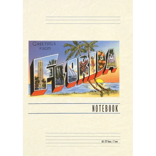 Vintage Lined Notebook Greetings from Florida - Paperback
