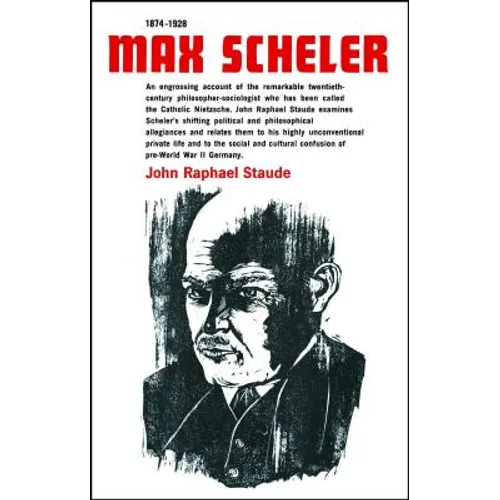 Max Scheler 1874-1928: An Intellectual Portrait - Paperback