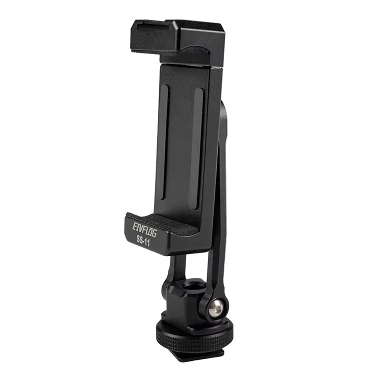 Linkogear Aluminum Phone Clamp Mount 360° Rotating Cold Shoe Tripod