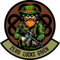 STICKER March 2024 POTM - Zero Lucks Given Tactical Recon Leprechaun with Night Vision Goggles- 3.5"