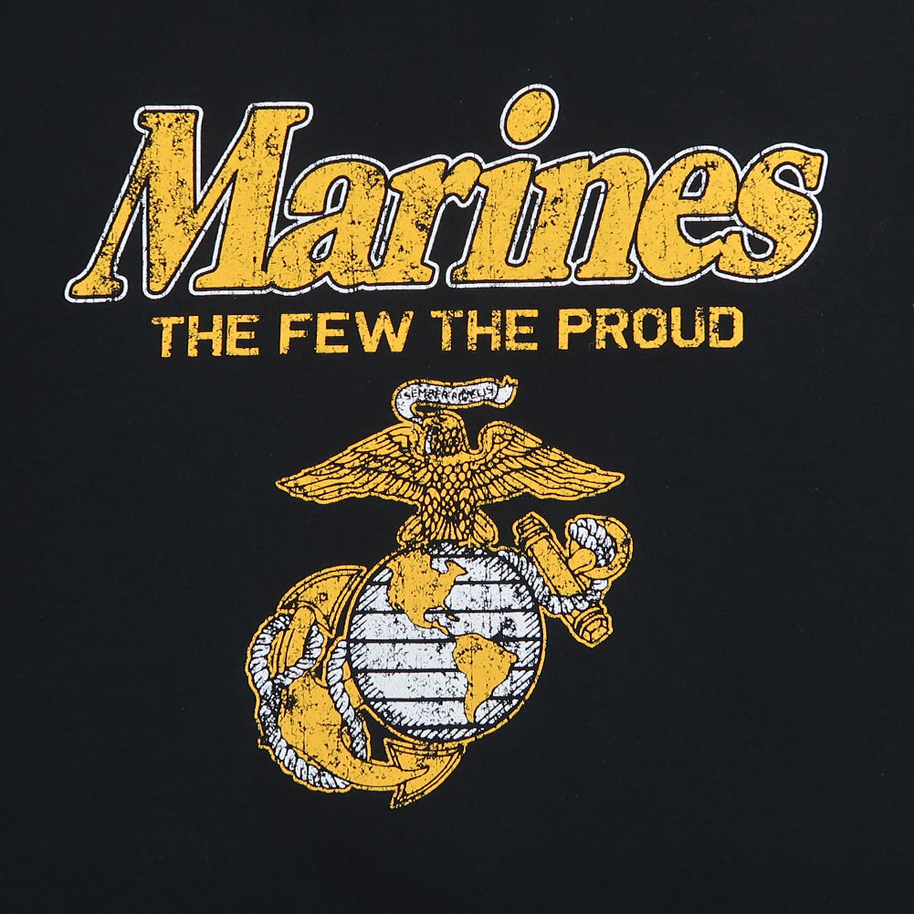 Marines The Few The Proud Faded T-Shirt (Black)