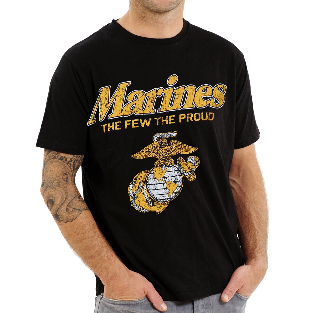 Marines The Few The Proud Faded T-Shirt (Black)