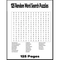 125 Random Word Search Puzzles: Random Word Search Puzzles 125 Pages - Paperback