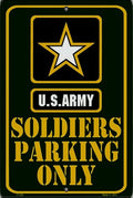United States Army Military Premium Metal Wall Parking Sign, 12x18 Inch, Soldier Design, Great for Man Cave, Bed Room, Office, Home Decor