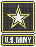 United States Army Military 12 Inch Preforated Window Film Decal Sticker, One-Way Vision, Adhesive Backing