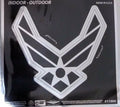 US Air Force 6 Inch Decal Sticker, Metallic Chrome Shimmer Design, United States Military