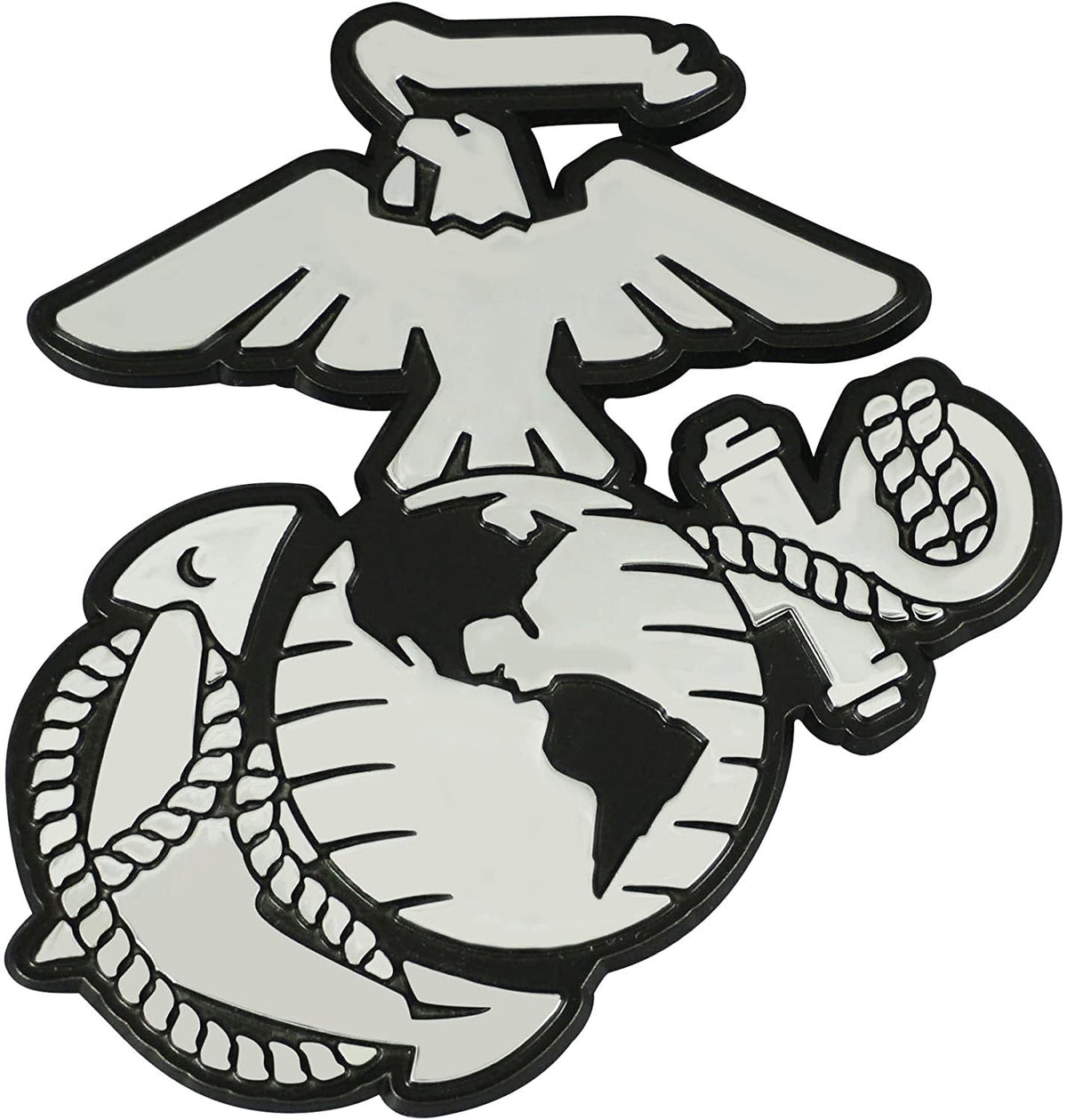 United States Marines Military Solid Metal Raised Auto Emblem Decal Adhesive Backing
