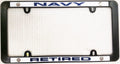 Navy Retired Black Plastic License Plate Frame Tag Cover United States Military