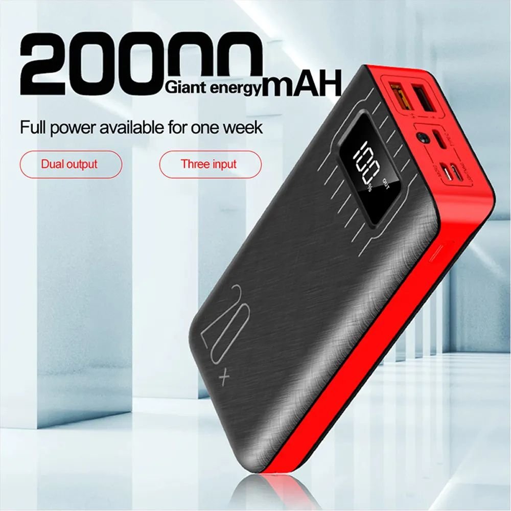 20000mAh External Battery Power Bank Dual USB With LED Flashlight – view 7