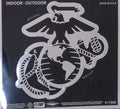U.S. Marines 12 Inch Decal Sticker, Metallic Chrome Shimmer Design, United States Military