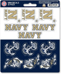 US Naval Academy Navy Midshipmen 12-Piece Mini Decal Sticker Set, 5x6 Inch Sheet, Gift for football fans for any hard surfaces around home, automotive, personal items