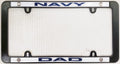 Navy DAD Black Plastic License Plate Frame Tag Cover United States Military
