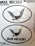 Navy 2-Pack Euro Style Oval Home Auto Decals Sticker United States US Military