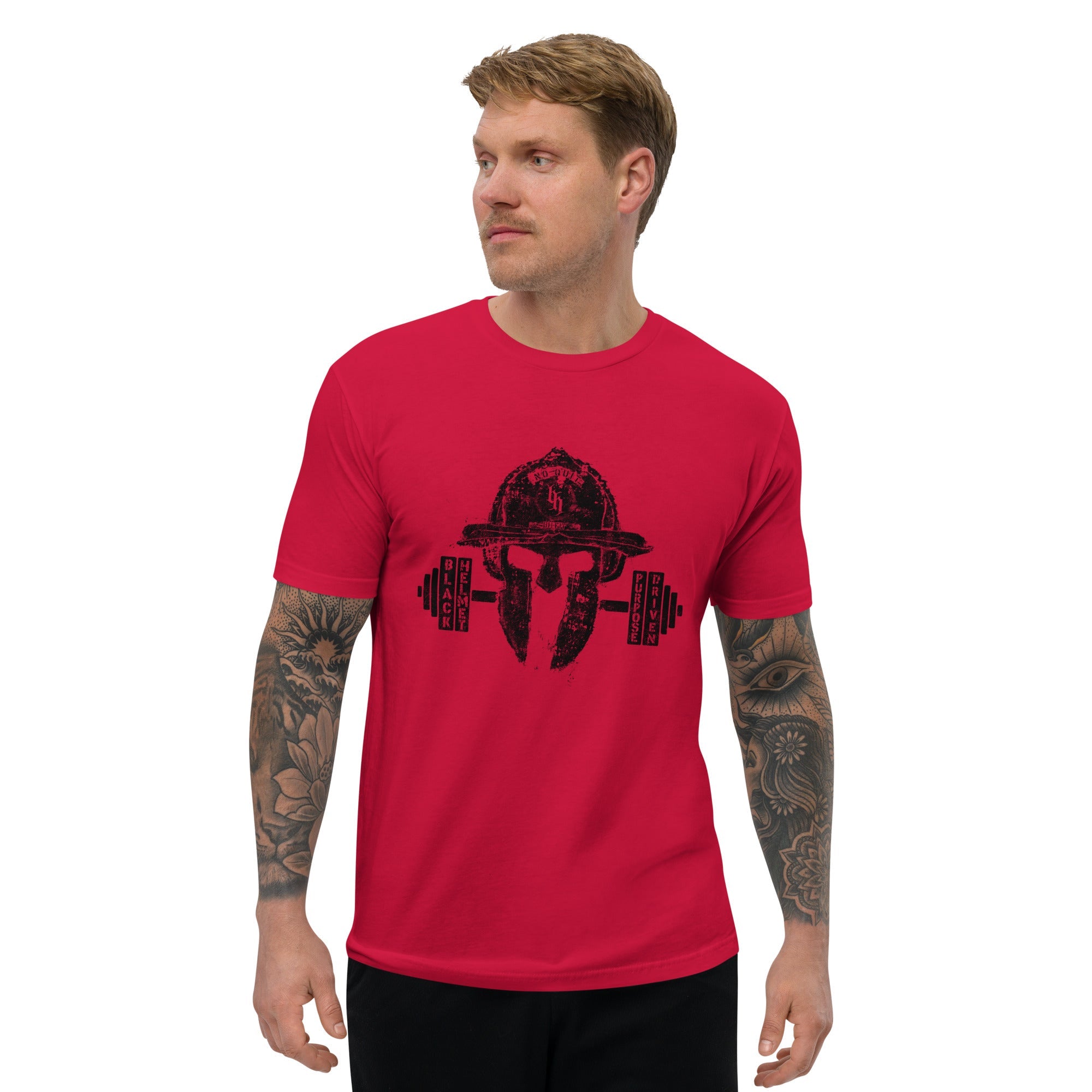 Purpose Driven No Quit Black Helmet Fit Premium Tee