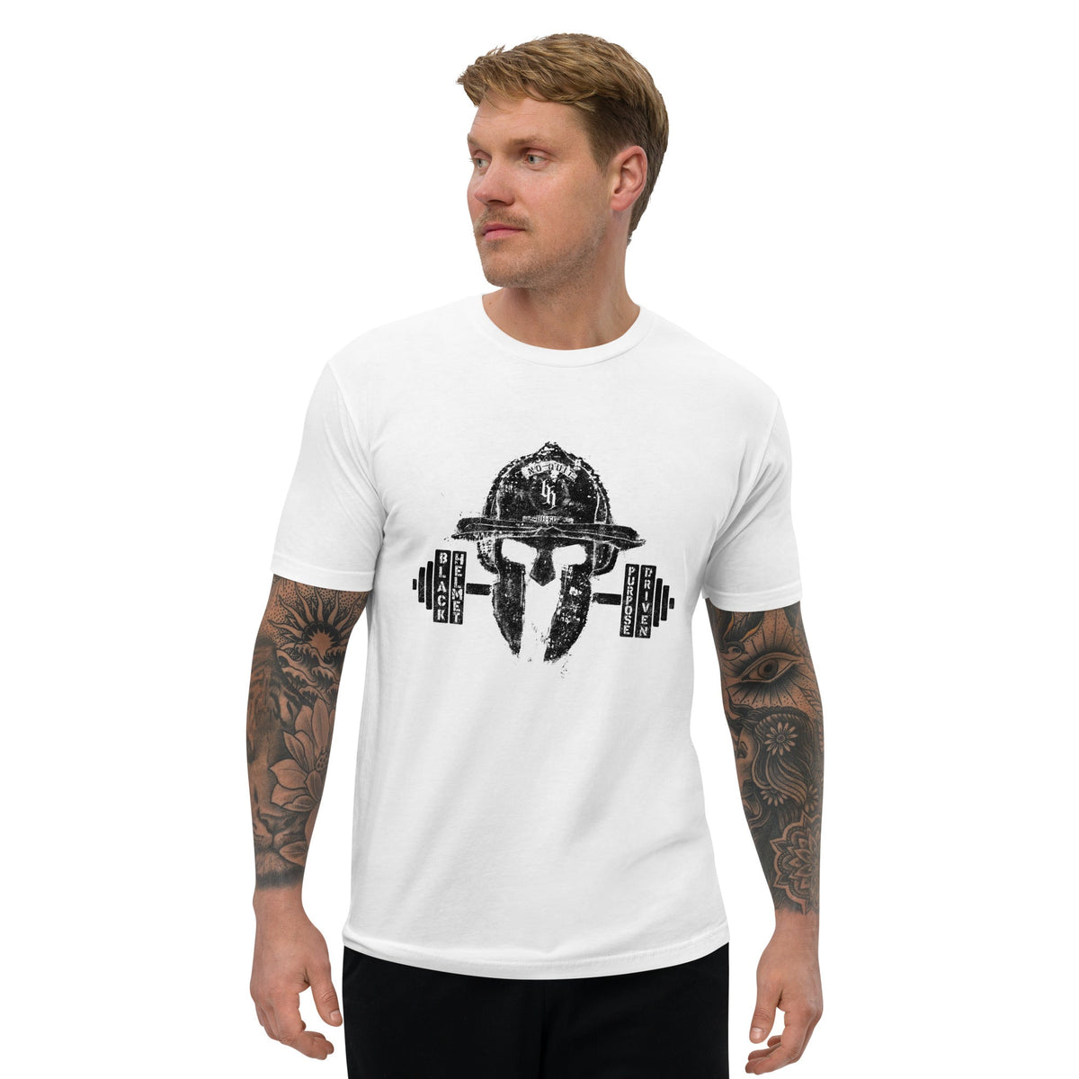Purpose Driven No Quit Black Helmet Fit Premium Tee