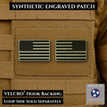 Mini Tactical Synthetic American Flag Patch - Set of 2 | Made in USA | VELCRO® Brand Hook Backing