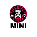 Mini Dog and Crossbones Pink and Black Morale Patch