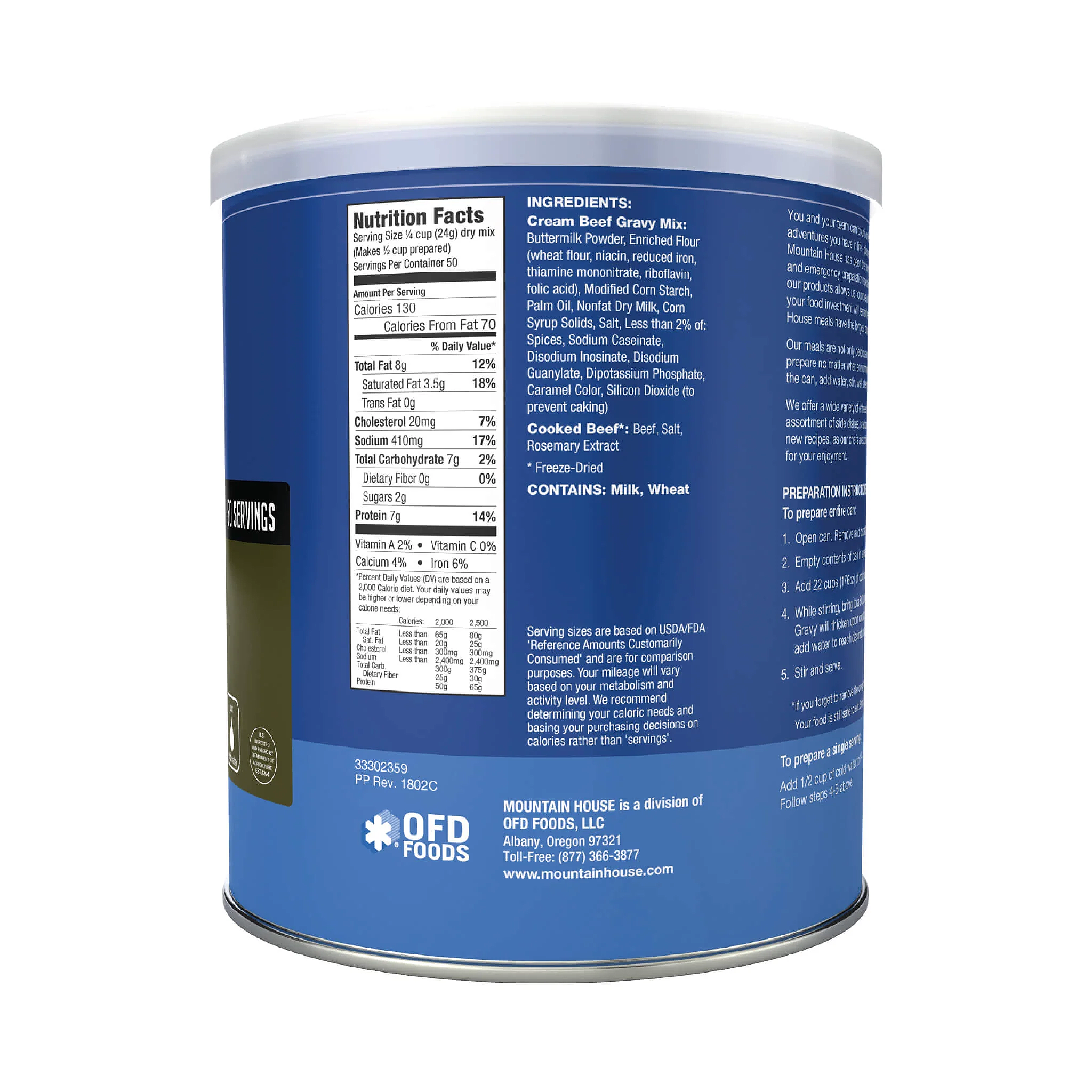 Mountain House Creamed Beef Gravy - Military #10 Can