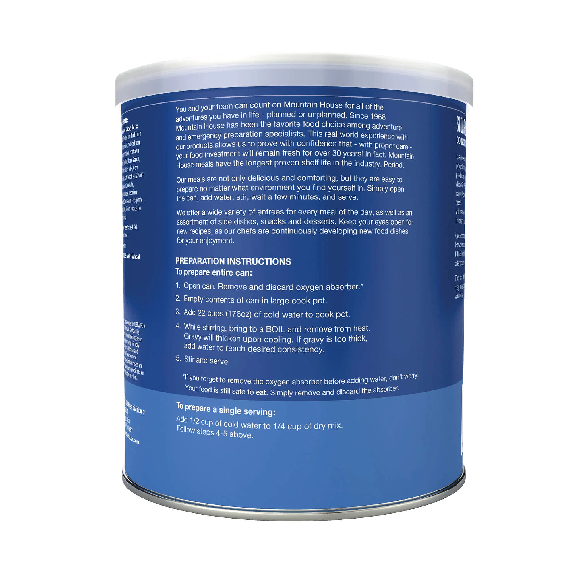 Mountain House Creamed Beef Gravy - Military #10 Can