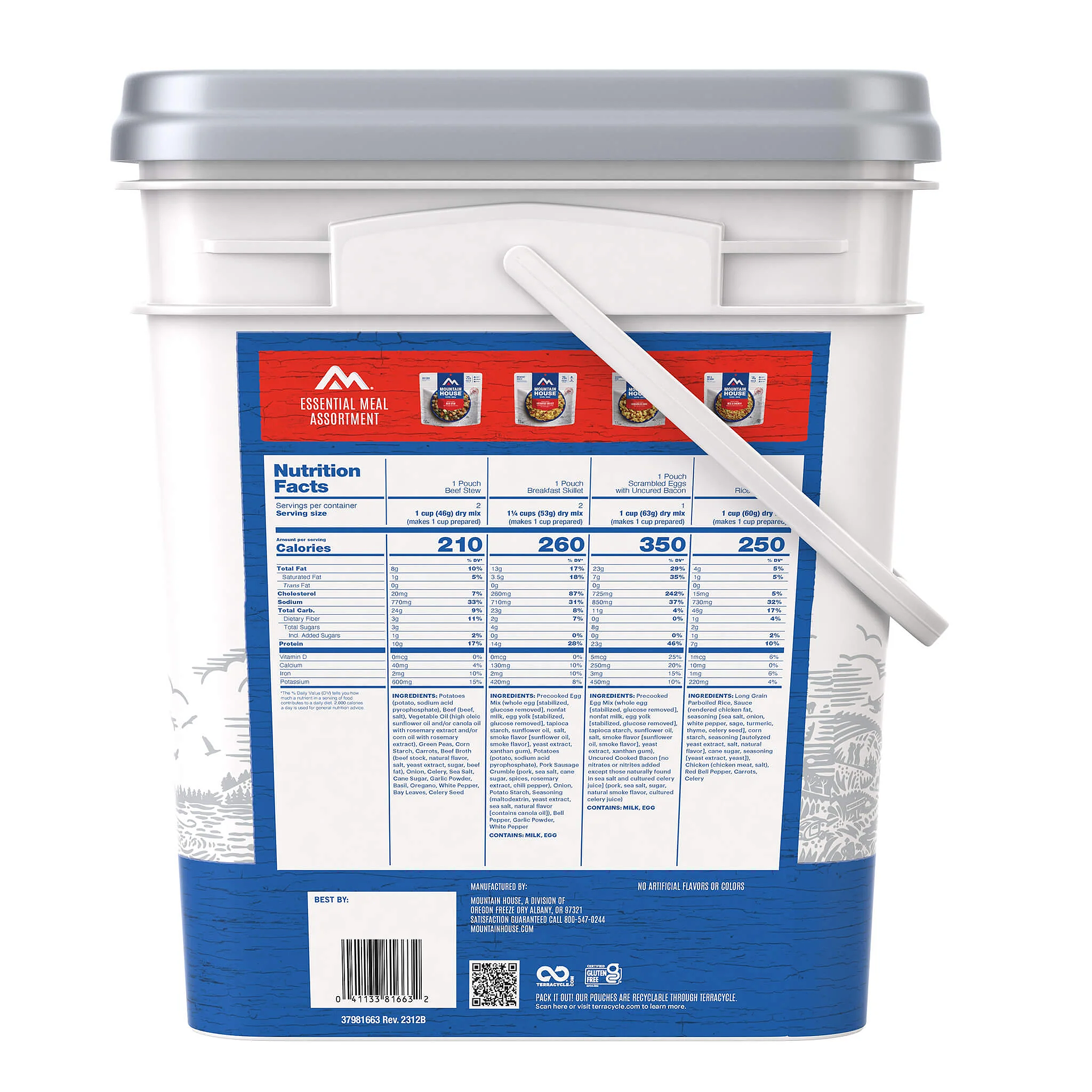 Mountain House Essential Meal Assortment Bucket