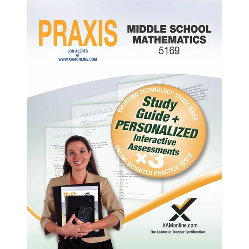 Praxis Middle School Mathematics 5169 Book and Online - Paperback