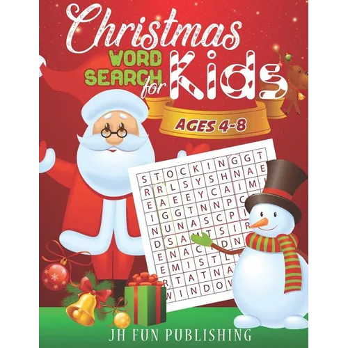 Christmas Word Search For Kids Ages 4-8 - Paperback