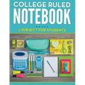 College Ruled Notebook - 5 Subject For Students - Paperback
