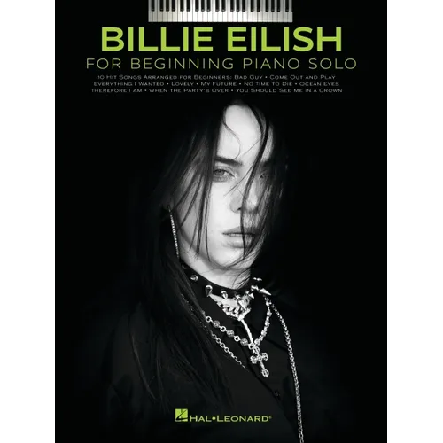 Billie Eilish - Beginning Piano Solo Songbook with Lyrics - Paperback