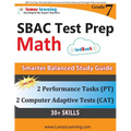 SBAC Test Prep: 7th Grade Math Common Core Practice Book and Full-length Online Assessments: Smarter Balanced Study Guide With Performance Task (PT) a - Paperback