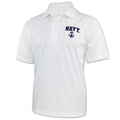 Navy Anchor Embroidered Performance Polo (White)