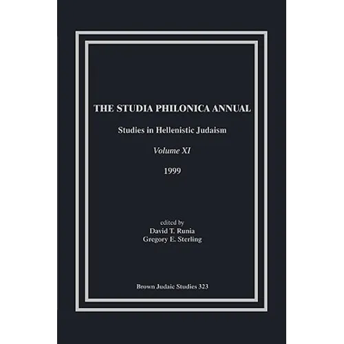 The Studia Philonica Annual, XI, 1999 - Paperback
