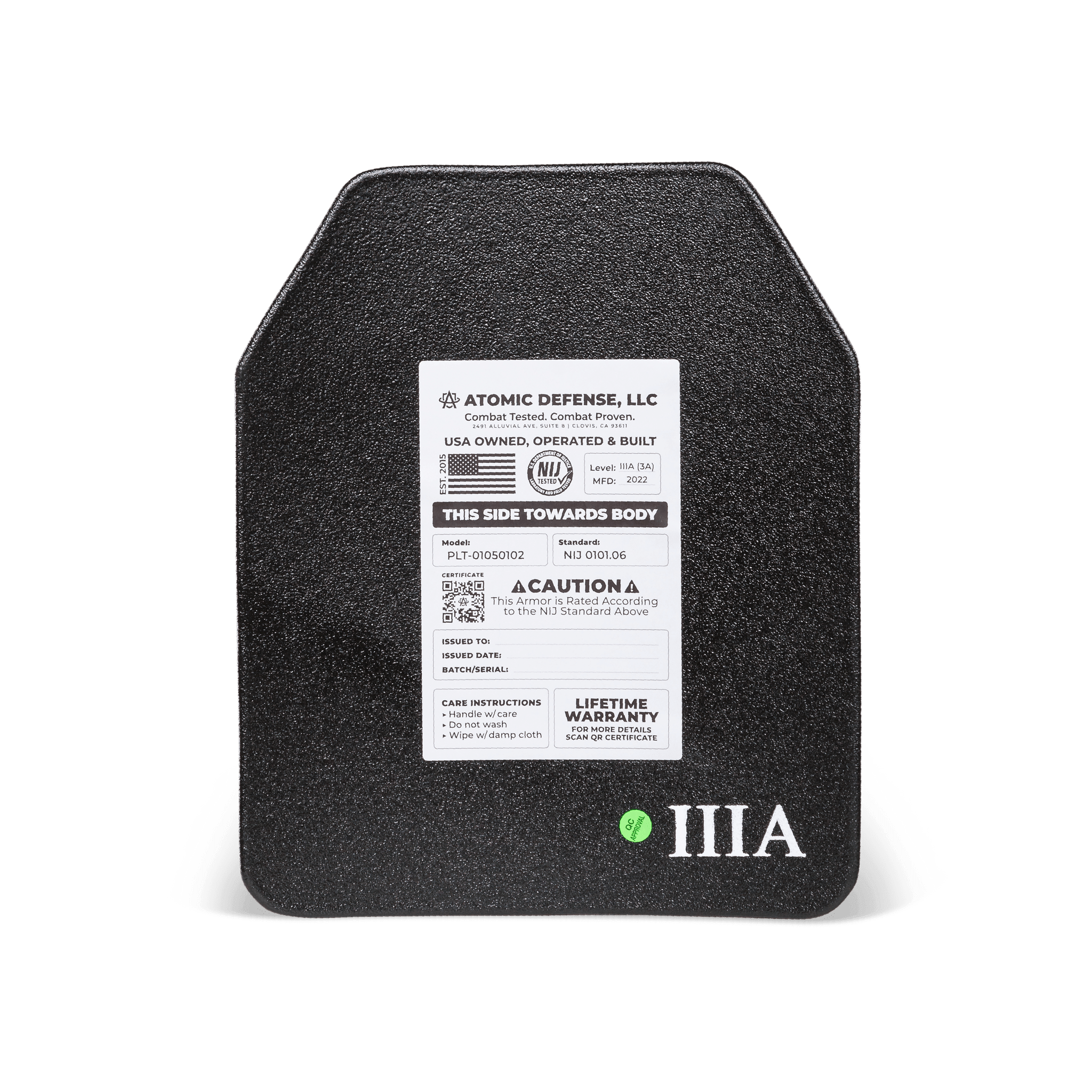 NIJ Level IIIA+ Body Armor Plates - ESAPI - Hard & Soft