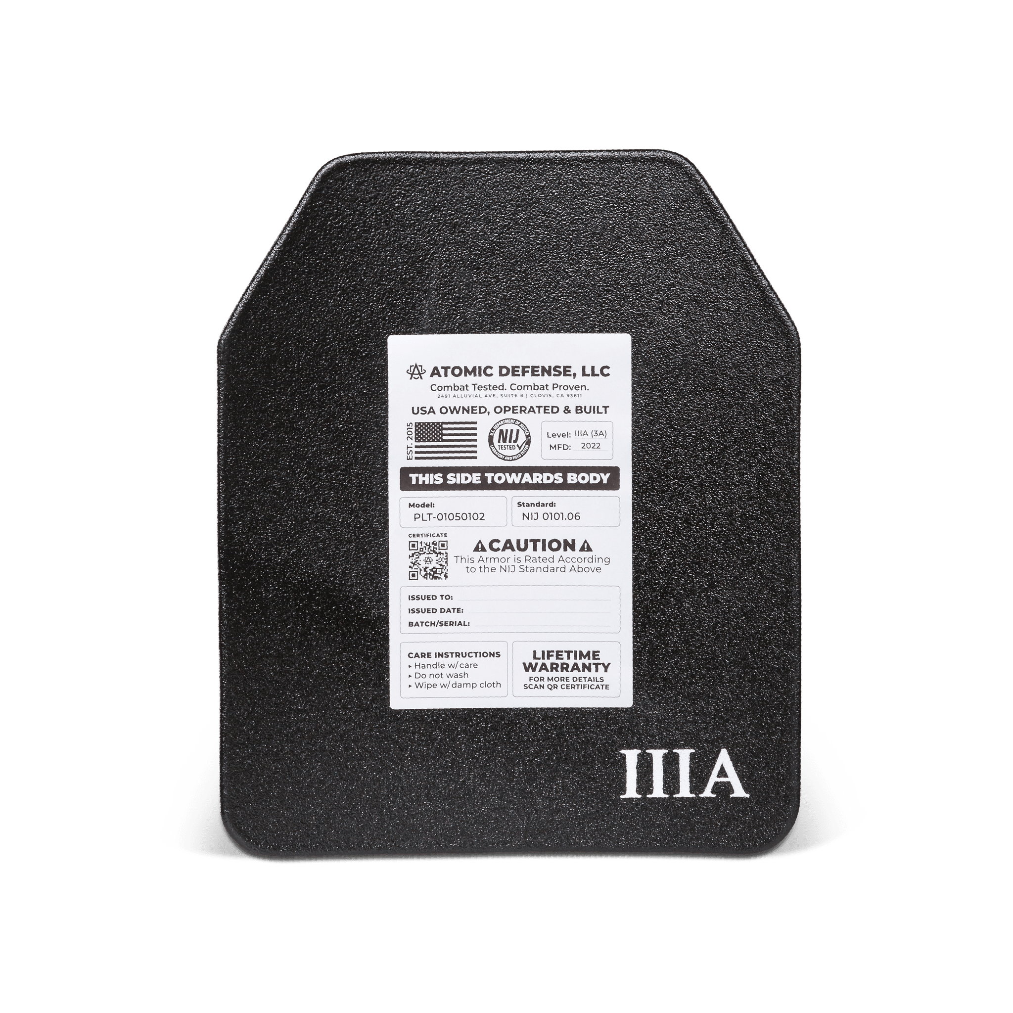 NIJ Level IIIA+ Body Armor Plates - ESAPI - Hard & Soft