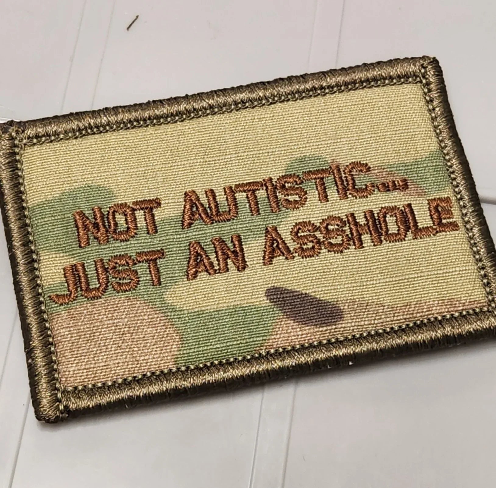 ASOS - Not Autistic... Just an Asshole - 2x3 Patch - Multicam w/Spice