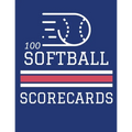 100 Softball Scorecards: 100 Scoring Sheets For Baseball and Softball Games (8.5x11) - Paperback