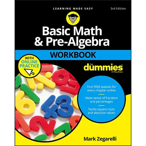 Basic Math & Pre-Algebra Workbook for Dummies with Online Practice - Paperback