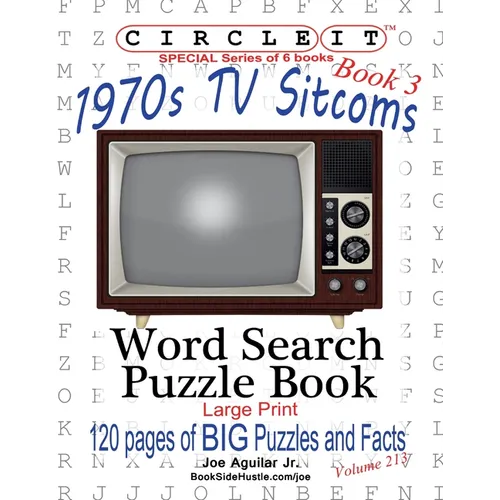 Circle It, 1970s Sitcoms Facts, Book 3, Word Search, Puzzle Book - Paperback