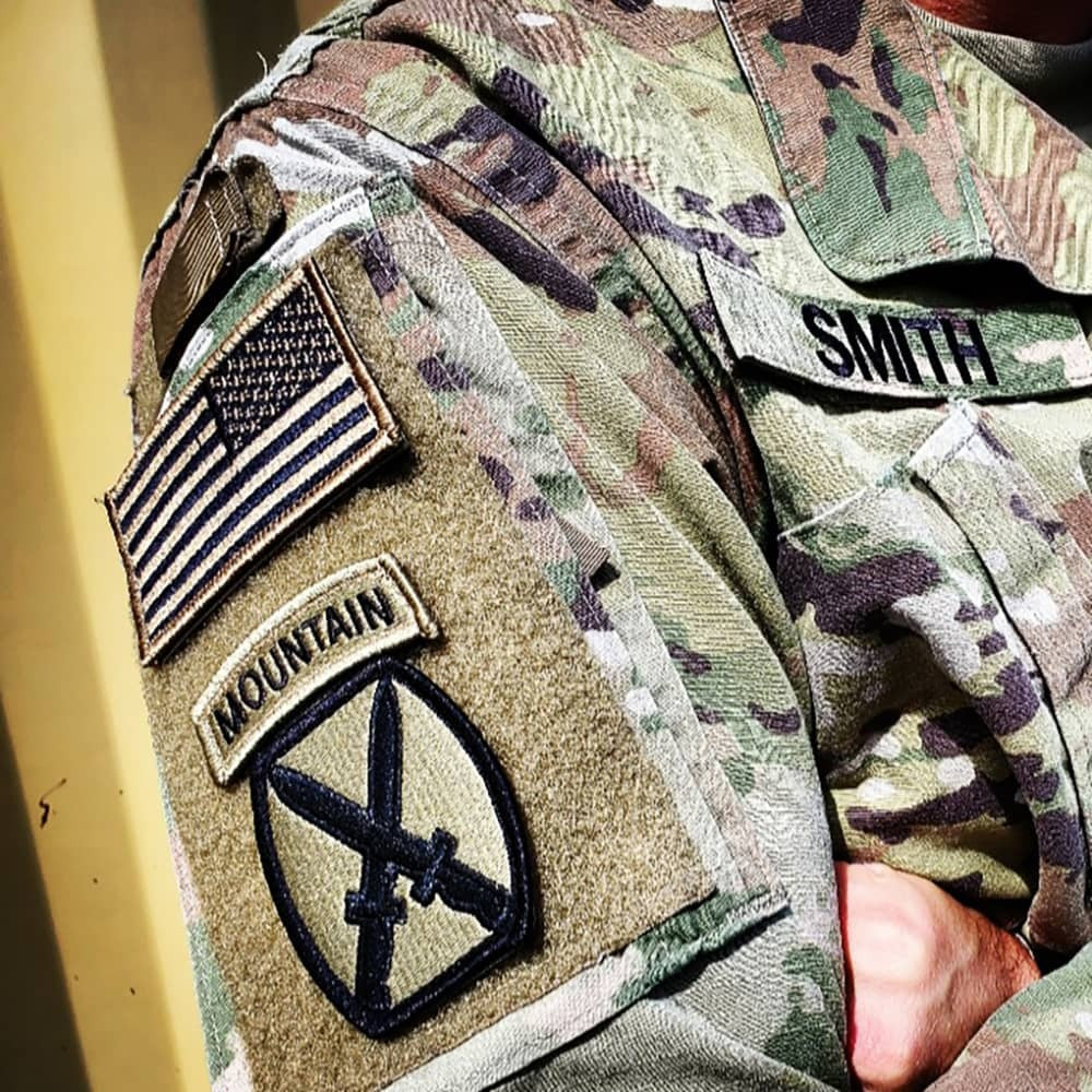 American Flag Reverse OCP Patch with Hook Fastener