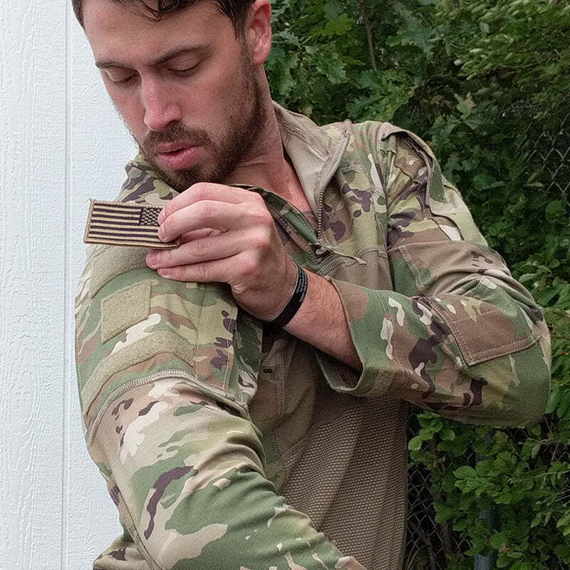 American Flag Reverse OCP Patch with Hook Fastener