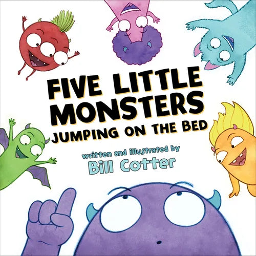 Five Little Monsters Jumping on the Bed - Board Book