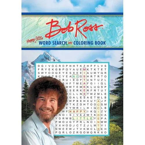 Bob Ross Word Search and Coloring Book - Paperback