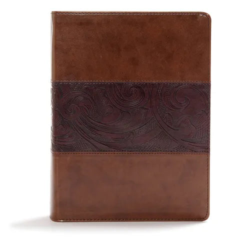 CSB Study Bible, Mahogany Leathertouch, Indexed: Faithful and True - Imitation Leather