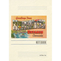 Vintage Lined Notebook Greetings from Hamilton, Ontario, Canada - Paperback