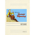 Vintage Lined Notebook Greetings from Wonderful Wyoming, Waving Cowgirl